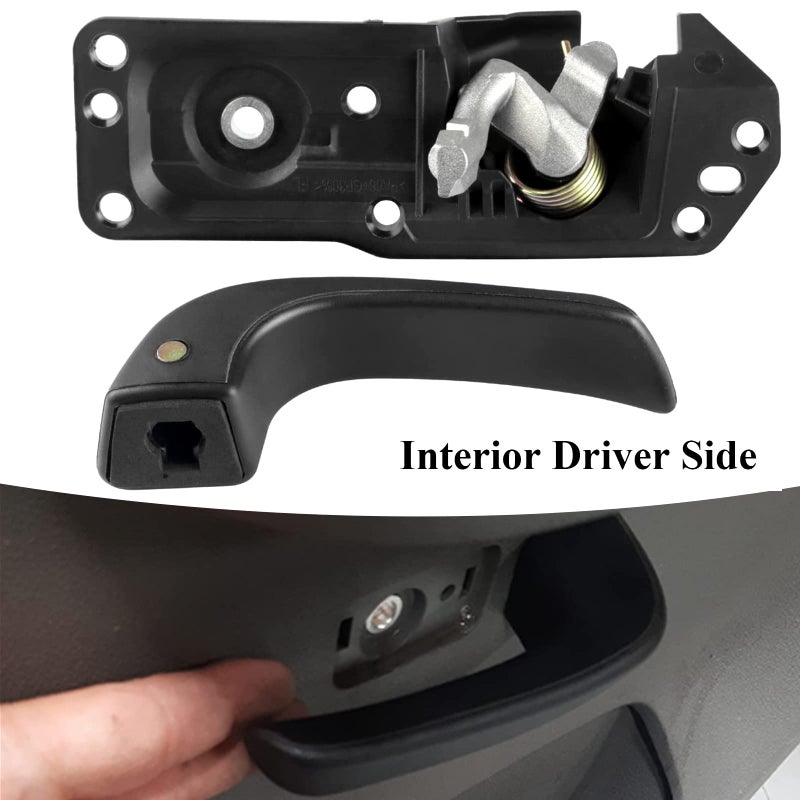 E-Vniko Interior Door Handle Kit Front Left Driver Side Compatible for 2007-14 Chevy Silverado Avalanche Suburban Tahoe GMC Sierra Cadillac Escalade ESV EXT Replace Latch Handle 20833606 - Image 4